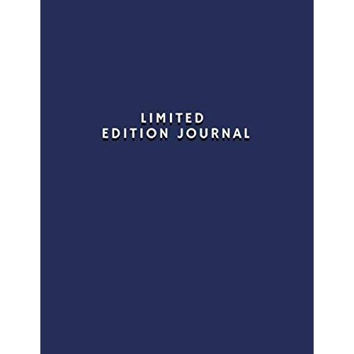 Limited Edition Journal: Dark Blue Color Notebook. A4 Notebook, Journal, Diary. 110 Blank Numeric Pages On White Paper. Elegant And Stylish (Size 8.5 X 11inches/Glossy Cover)    Format Broch 