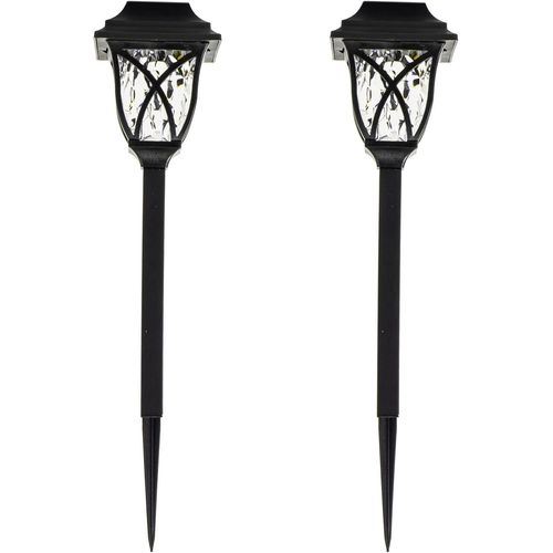 (LumiRe Chaude) Lampes Solaires Pour AllE (Lot De 2) - Lampes Led D'extRieur, Tanches, Pour Jardin, Cour, Terrasse, Pelouse, AllE - Clairage DCoratif Sur Piquet