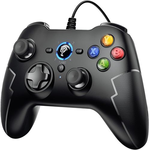 [Manette Pc Ps3 Steam Filaire] Manette Steam Manette Ps3 Filaire Avec Double Vibration, Gamepad Connect Par Fil Pour Pc / Steam / Android / Ps3 / Tv Box / Tesla (Gris)