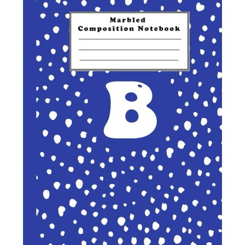 Marbled Composition Notebook: Blue Color School Notebook - Marble Composition Notebook 110 Pages: School Composition Notebook    Format Broch 