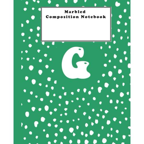 Marbled Composition Notebook: Green Color School Notebook - Marble Composition Notebook 110 Pages: School Composition Notebook    Format Broch 