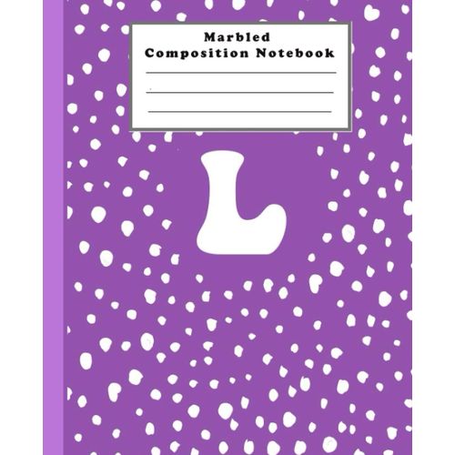 Marbled Composition Notebook: Lavender Color School Notebook - Marble Composition Notebook 110 Pages: School Composition Notebook    Format Broch 