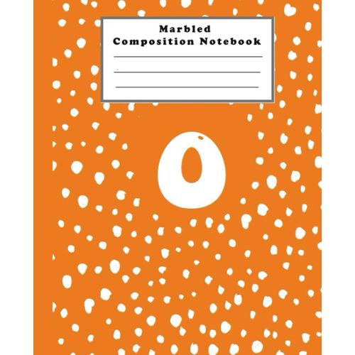 Marbled Composition Notebook: Orange Color School Notebook - Marble Composition Notebook 110 Pages: School Composition Notebook    Format Broch 