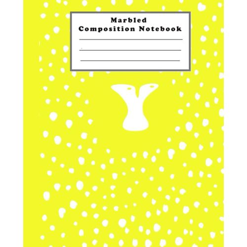 Marbled Composition Notebook: Yellew Color School Notebook - Marble Composition Notebook 110 Pages: School Composition Notebook    Format Broch 