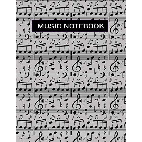 Music Notebook: Blank Sheet Music Notebook With Note In Staff Line. Good For Musicians, Music Lovers, Composers, Students, Songwriting. Piano, Guitar, Violin And More Music Instruments.Makes An Excell    Format Broch 