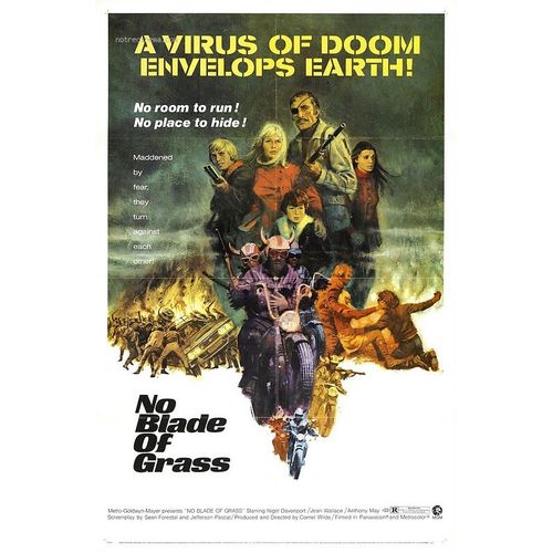 *** No Blade Of Grass De Cornel Wilde - 1970 - Nigel Davenport - Jean Wallace - Anthony May - Affiche Cinma Originale U.S.A. Plie D'Origine - 69 X 104 - (Affiche) - Bon Etat ***