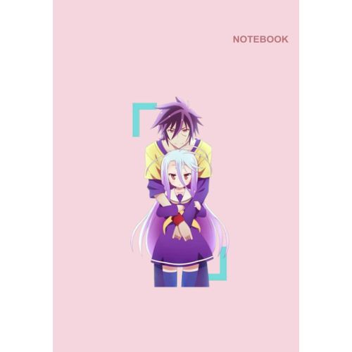 No Game No Life Zero Shiro & Sora Notebook Pink Cover: 110 Pages, Lined Pages, B5 Size (7
