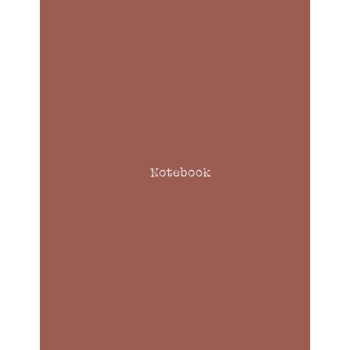 Notebook: Lined Journal Notebook - Large (8.5 X 11 Inches) - 100 Pages - Red Ochre Cover - Minimal Style: Composition Book Perfect Bound, Soft Cover,Basic Design    Format Broch 