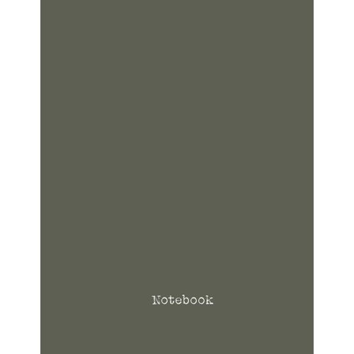 Notebook: Lined Journal Notebook - Large (8.5 X 11 Inches) - 100 Pages - Tenaya Green Cover - Minimal Style: Composition Book Perfect Bound, Soft Cover,Basic Design    Format Broch 