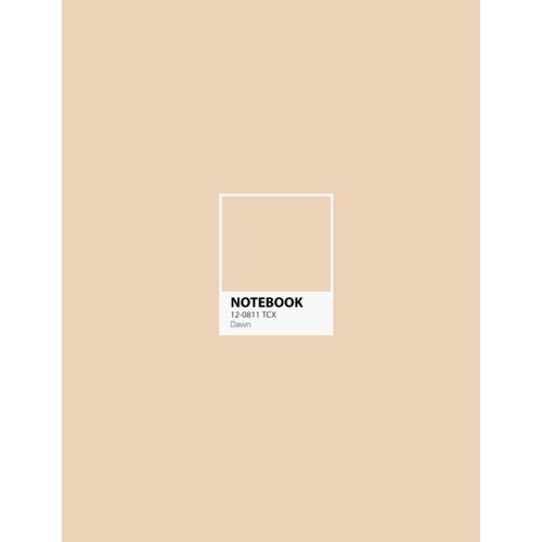 Notebook: Lined Journal- Pantone Color Design - Large (8.5 X 11 Inches) - 101 Pages - Pink Dawn: Composition Book Perfect Bound, Soft Cover - Minimal Style    Format Broch 