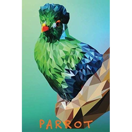 Parrot: Color Bird Blank Lines Pages Notebook Journal 6x9