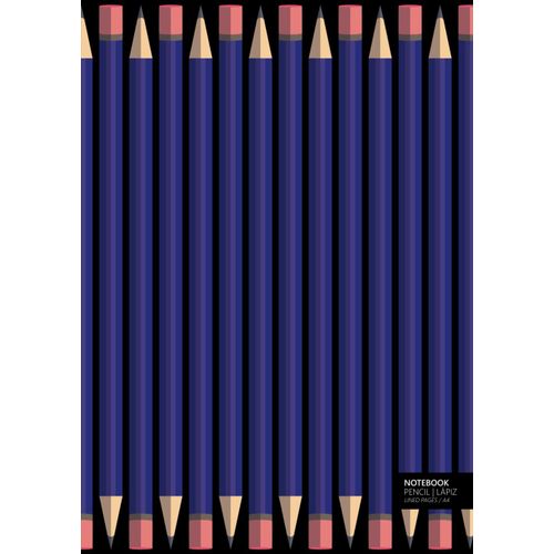 Pencil Notebook - A4: (Dark Purple Edition) Fun Notebook 192 Lined Pages (A4 / 8.27x11.69 Inches / 21x29.7cm)    Format Broch 