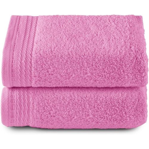 - Premium - Grandes Serviettes De Bain - Serviettes De Bain - 2 Essuie-Mains - 50 X 100 Cm - 100% Coton - 600 Grammes - Mauve