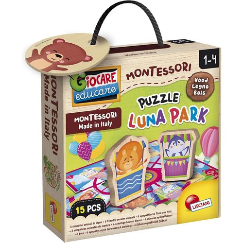 - Puzzle Animaux En Bois Luna Park Montessori Baby - Puzzle En Cubes De Bois