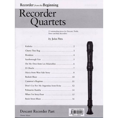 Recorder Quartets: Descant Recorder Part - Recueil Flte  Bec Musch65010 9780711995048