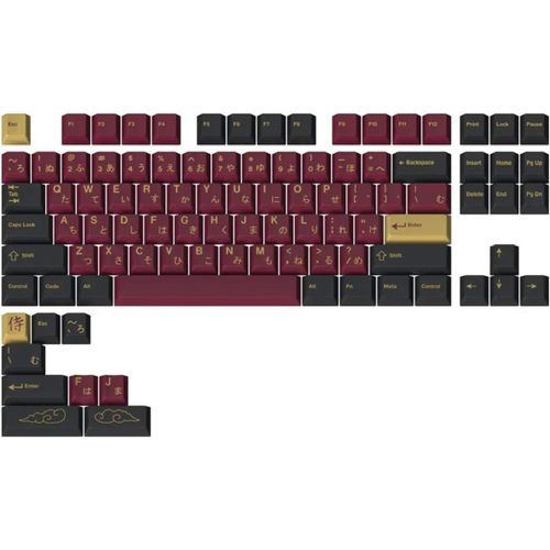 + Redsuns Gmk Red Samurai Keycap Set Pour Claviers Tenkeyless  Compatible Avec Les Commutateurs Et Clones Cherry Mx (Tkl 96-Key Kit)
