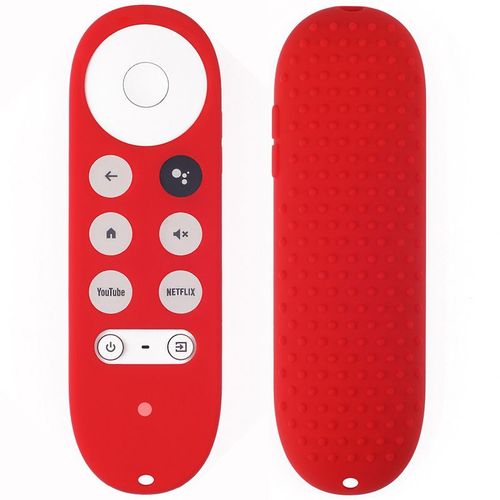 (Rouge) 1 housse de protection compatible avec Chromecast et tlcommande vocale Google TV, tui antidrapant compatible avec la tlcommande Chromecast 2020