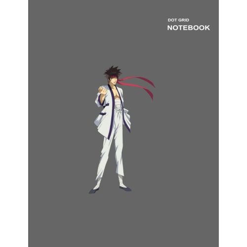 Sketchbook Dot Grid Small: Dot Grid, 110 Pages [55 Sheets], Letter (8.5 X 11 Inches), Sagara Sanosuke Rurouni Kenshin Wandering Samurai Notebook Cover.    Format Broch 