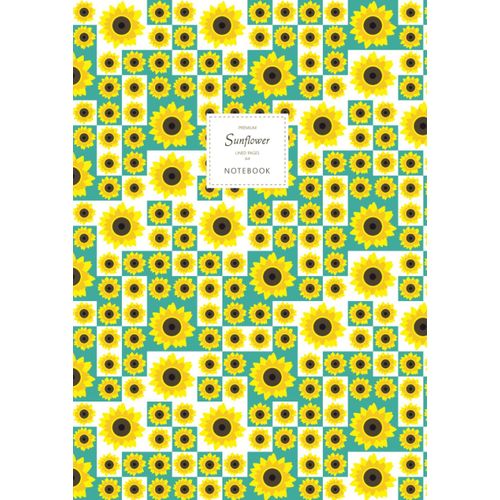 Sunflower Notebook - Lined Pages - A4 - Premium: (Turquoise Edition) Fun Notebook 192 Lined Pages (A4 / 8.27x11.69 Inches / 21x29.7cm)    Format Broch 
