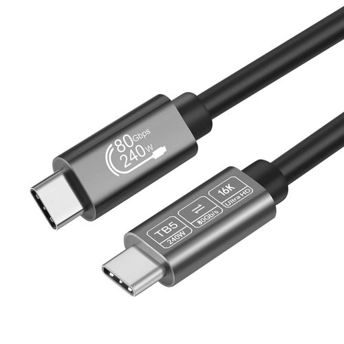 [Synchronisation de donnes de 80 Gbit/s] Compatible avec cble Thunderbolt 5, cble USB C haute vitesse, prend en charge le chargement de 240 W et l'cran 16K/8K pour moniteur Thunderbolt 4/USB4, et