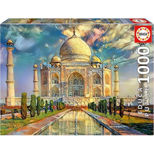- Taj Mahal | Puzzle De 1000 Pices. Mesure : 68 X 48 Cm. Comprend Fix Puzzle Tail Pour L'accrocher Une Fois L'assemblage Termin.  Partir De 14 Ans (19613)