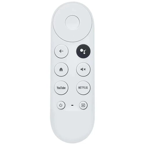 (Tlcommande uniquement) Tlcommande vocale de remplacement G9N9N pour lecteur multimdia Google Chromecast 4k Snow Streaming-Blanc