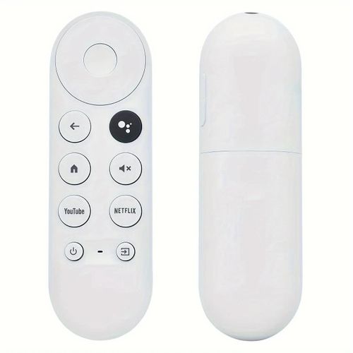 (Tlcommande uniquement) Tlcommande vocale de remplacement G9N9N pour lecteur multimdia Google Chromecast 4k Snow Streaming white