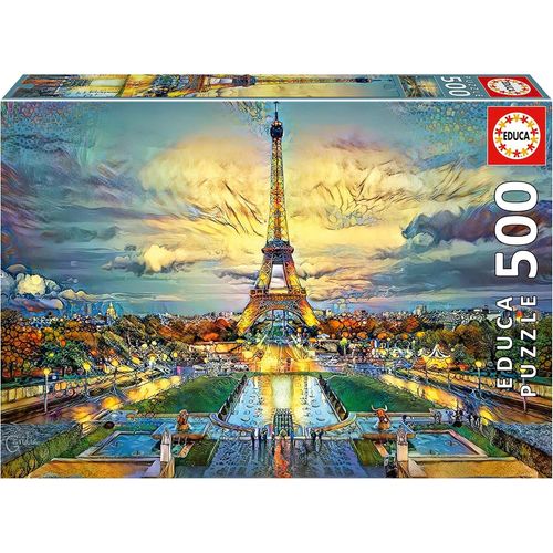 - Tour Eiffel | 500 Pices Puzzle. Mesure : 48 X 34 Cm. Comprend Fix Puzzle Tail Pour L'accrocher Une Fois L'assemblage Termin.  Partir De 11 Ans (19621)