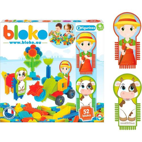 \u2013 Coffret 50 avec 2 Figurines de Fermier et de Vache \u2013 Ds 12 Mois \u2013 Fabriqu en Europe \u2013 Jouet de Const[3920]