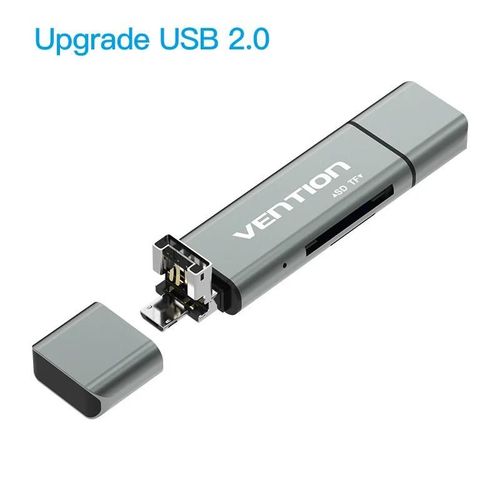 ( Upgrade USB 2.0) Vention-Lecteur de carte Mini SD OTG,USB 3.0 2.0 Micro USB 3.0 2.0  Type C,carte mmoire Micro SD TF,lecteur de carte pour ordinateur portable PC