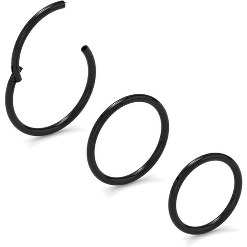 0.8/1.0/1.2/1.6/2.0/2.5/3.0/4.0mm Acier  Charnire Septum Segment Clicker Lvres Nez Anneau Hoop Helix Cartilage Daith Tragus