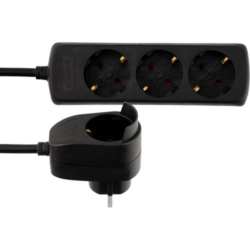 0012312514 SW Rallonge multiprise 3+1x 2m Noir Powersplit