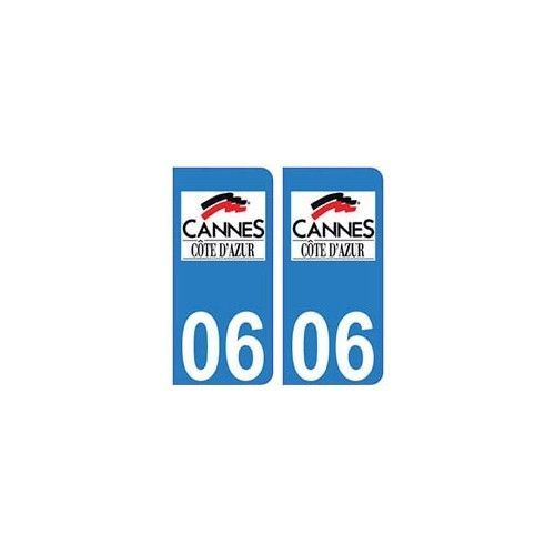 06 Cannes Logo Autocollant Plaque Stickers Ville - Arrondis
