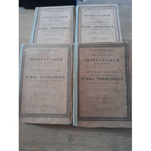 0petri Lombardi ... Sententiarum Libri Quator Necnon Divi Thomae Aquinatis,...,  Summa Theologica... Annotavit Vero Simul...J. P. Migne.  4 Tomes   