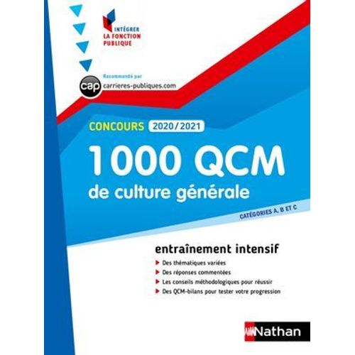 1 000 Qcm Culture Gnrale - Concours 2020-2021 - N 28 - Catgories Abc - (Ifp) - (Efl3) - 2020  
