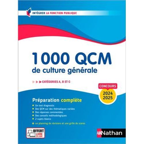 1 000 Qcm De Culture Gnrale 2024/2025 - Epub  
