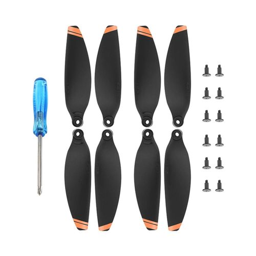 1/2/4 Paire Stable Lgre Hlices Drone Accessoire Pour Dji Mavic Mini 2_Orange Noir 2