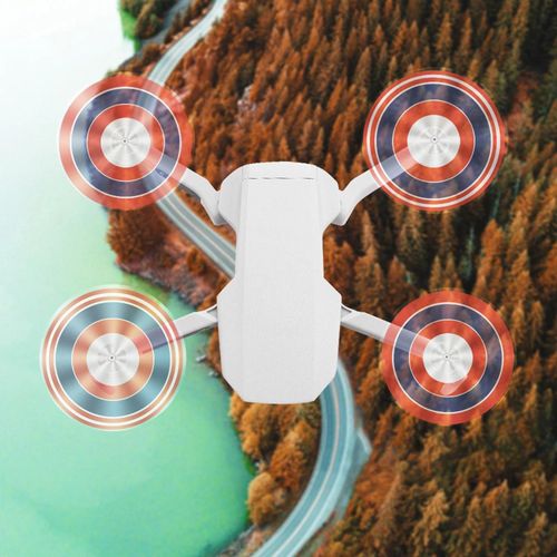 1/2/4 Paire Stable Lgre Hlices Drone Accessoire Pour Dji Mavic Mini 2_White Rouge Bleu 2