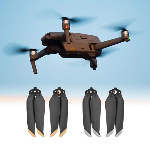1/2/4 Paires D'hlices De Rechange Pliables  Faible Bruit Pour Dji Mavic Air 2 Drone_Silver Edge_4 Paire
