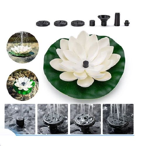 1.2w Waterproof Outdoor Lotus Light - White, Floating Artificial Water Lily, Floating Water Light, Water Lily Lotus Leaf Garden Lights For Garden Pool Pond Fountains