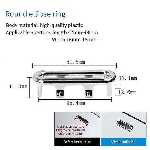 1/3pcs Cuisine Salle De Bain Bassin Trim Baignoire vier Trou Rond Trop-Plein Drain Cap Couvercle