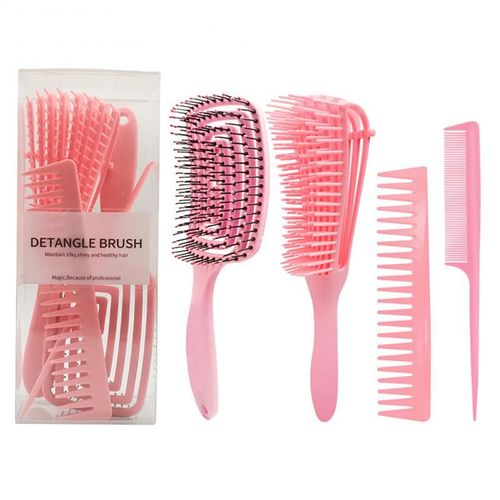1/4/9pcs Peigne De Massage Du Cuir Chevelu Incurve Respirant Nervure Griffe Peigne Professionnel Brosse  Cheveux Boucls Longs Cheveux Onduls Gommage Styling Outil