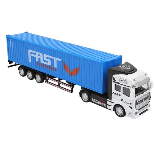 1 : 48 Alliage Conteneur Camion Modle Jouet Hautement Simulation Enfants Voiture Jouets Vhiculemodle Bleu Conteneur Camion Modle