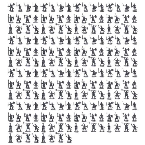 1: 72 200/Ensemble Figurines De Soldats Anciens En Plastique Jouet Soldats Archaques piste Figurine D'action Bricolage Scne De Guerre Gris