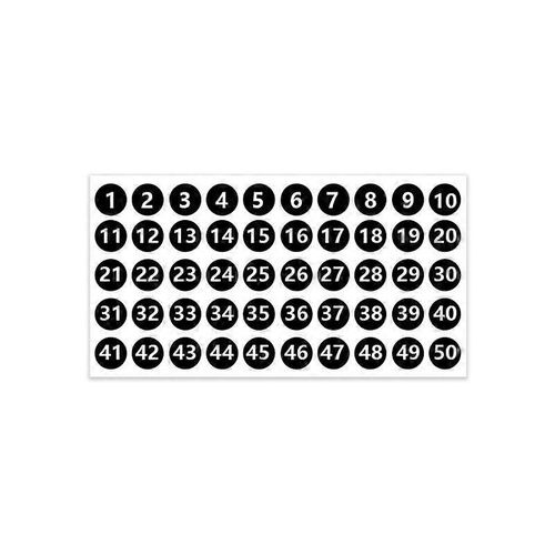 1  50 Autocollants Numrots, 10 Feuilles Vinyle Noir Numros Conscutifs Autocollants tiquettes Impermables  LEau Pour Le Tri Organisation Des Botes De Rangement Casiers  LIntrieur Et  LExtrieur