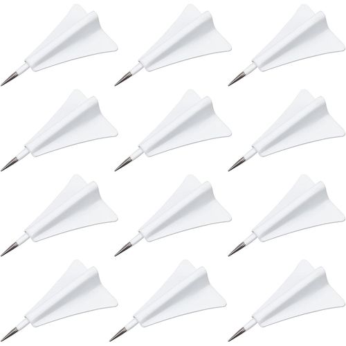 1 Bote 12 Pices Punaises D'avion Blanches Punaises Dcoratives Pour Dessin Mural Tableau D'affichage Carte Marque Photos Lige Message Tableau D'affichage Fournitures De Bureau  Domicile