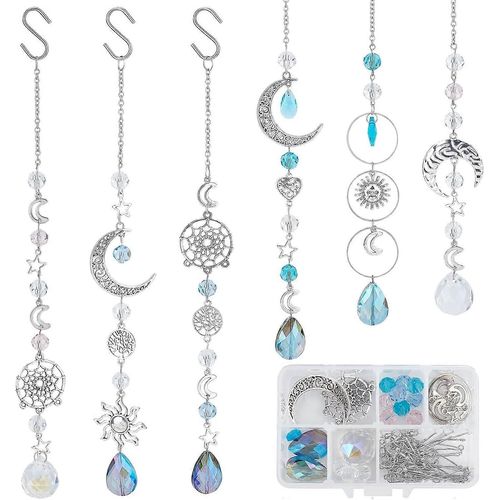 1 Bote Diy Kit De Fabrication D'attrape-Soleil En Boule De Cristal  Suspendre Arc-En-Ciel Prisme Attrape-Soleil Pour Fentre Arbre De Vie Extrieur Feng Shui Sun Shine Catcher Garde