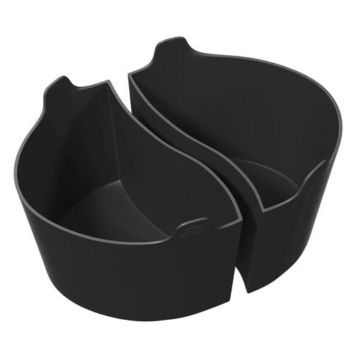 1 ensemble de sparateurs pour mijoteuse, Flexible et rutilisable, compartiment de qualit alimentaire, sparation des tampons en Silicone, lavable au lave-vaisselle, faitout 6QT-8QT, doublure de sparation en Silicone, fournitures de cuisine-Noir