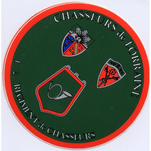 1 Er 2 me Rch Rgiment De Chasseurs Rc80 Chars Verdun Arme Blinde Cavalerie Autocollant Rgimentaire Des Chasseurs De Lorraine 2002