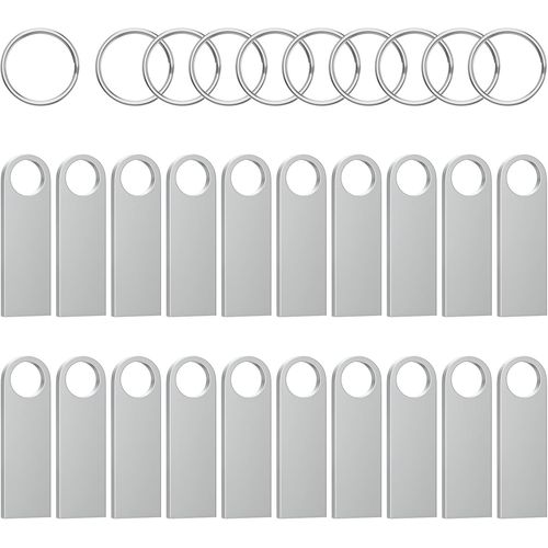 1 Go Cl Usb Lot De 20 Pendrive Usb 2.0 Flash Drives 1Gb Value Multipack Memory Sticks Portable Data Storage With Anneaus[X2055]